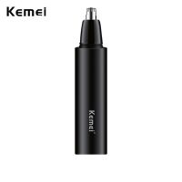 ZZOOI Kemei Electric Mini Nose Trimmers Portable Ear Nose Hair Shaver Clipper Waterproof Safe Removal Cleaner Waterproof Rechargeable