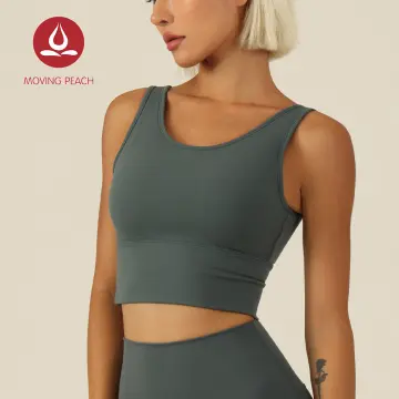 MOVING PEACH Fitness Tank Top Running Shockproof Skin-friendly Top