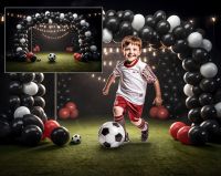 jfjg▪┅☃  Football Birthday Backdrop Soccer Field Stadium Grassland Baby Boy Portrait Photo Background Table Photography Props