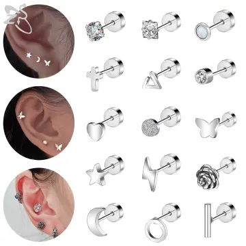 Surgical stainless steel hot sale helix earrings