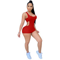 Spaghetti Straps Bodysuit women y Cut Out Bodycon Romper jumpsuit Club Party For Women Outfits Short Overall