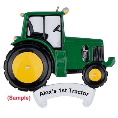 Maxora Tractor Blue เครื่องประดับคริสต์มาสส่วนบุคคลเป็นเครื่องประดับหัตถกรรมสำหรับของที่ระลึก S หรือสำหรับตกแต่งบ้าน