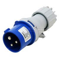 "DAKO PLUG" HTN 013 ปลั๊กตัวผู้กลางทาง (2P+E) 16A 230V 6H IP44