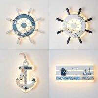 Mediterranean Style Baby Kids Room Wall Lamp 3 Color Temperature Girl Boy Children Decorative Bedroom Bedside Lights Corridor