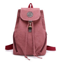 Women Canvas Backpack Belt Buckle Design School Bag High Quality Bookbag Girls Anti-theft Backpacks Lady Casual Travel Mochila