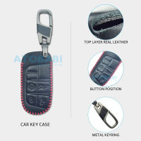 HushdgLeather รถ Key Case Keyless Remote กระเป๋าสำหรับ Jeep Grand Cherokee Dodge Challenger Charger Dart Durango Journey Chrysler 30Kouh