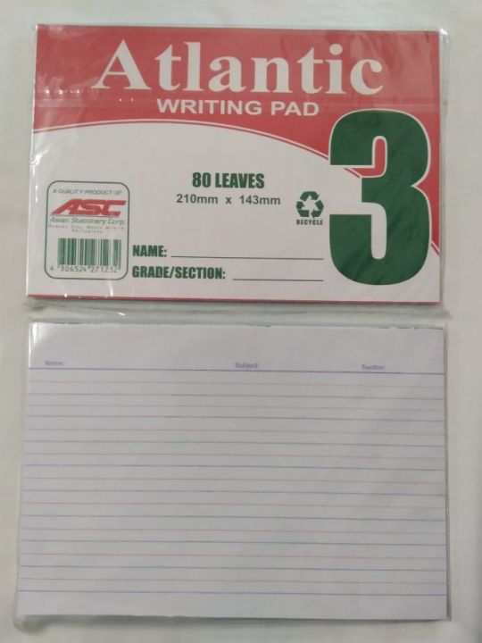 PAD PAPER Grade 4 / Grade 3 / Grade 2 / Grade 1 5 pads per set