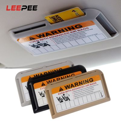 LEEPEE Car-styling Auto Sun Visor Organizer for Temporary Parking Phone Number Clip High-Speed IC Card Holder Stowing Tidying