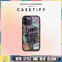 INS Fashion City Travel CASETiFY Phone Case Compatible for iPhone14/13/12/11/Pro/Max iPhone Case 14Pro/Max Case Transparent Shockproof Protective Acrylic Back Cover