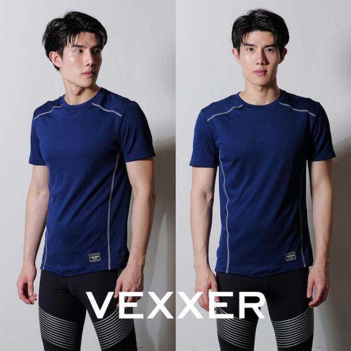 vexxer-running-shirt-x01-สีกรม-เสื้อกีฬา-แขนสั้น-เสื้อยืด-เสื้อวิ่ง-ออกกำลังกาย