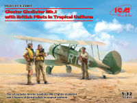 1/32 Gloster Gladiater Mk.1 ww/ British Pilots in Tropical Uniform  model kit, ICM #32043