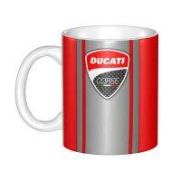 Ducatis Corse แก้วกาแฟผิวเหล็กแก้วน้ำแคมปิ้งกลางแจ้งและแก้วชาเครื่องเซรามิครถจักรยานยนต์แบบอิตาลีที่ถ้วยแก้วนมแบบ DIY