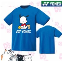 YONEX เสื้อยืดลายวัฒนธรรม,เสื้อยืดแขนสั้นผู้ชายผู้หญิงเสื้อยืดวัยรุ่น Coupes หลวมเทรนด์กีฬาเสื้อระบายอากาศฤดูร้อน