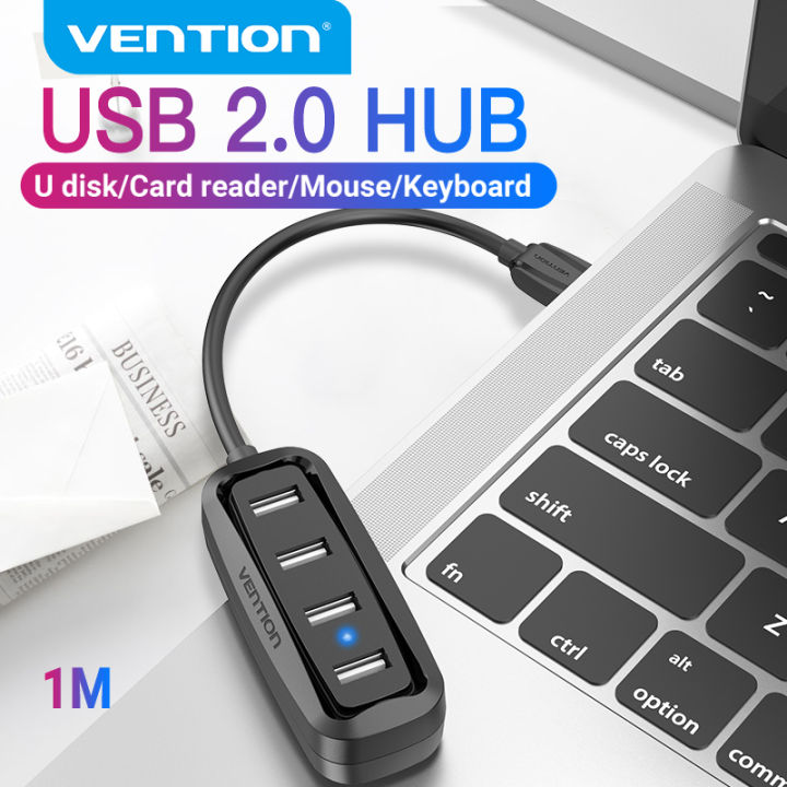Vention USB Multi USB Port Hub Splitter 4 USB Port with LED Indicator USB HUB Extension for PC USB Port Splitter 2.0 HUB | Lazada PH