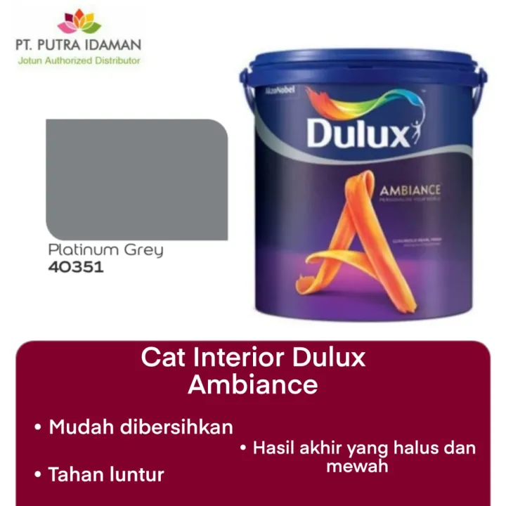 Cat Tembok Interior Dulux Ambiance Platinum Grey 40351 Lazada Indonesia