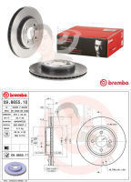 09 8655 11 จานเบรค ล้อ F (ยี่ห้อ BREMBO) รุ่น HC UV MINI R50 R53 วัน/คูเปอร์/S ปี2001-2006