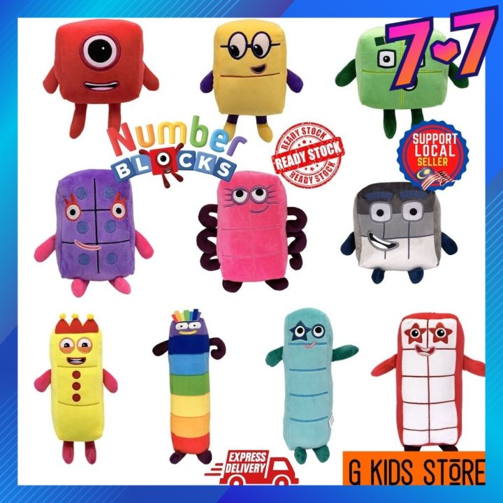 Numberblocks Plush Toys Stuffed Plushie Mainan Budak Hadiah Birthday ...