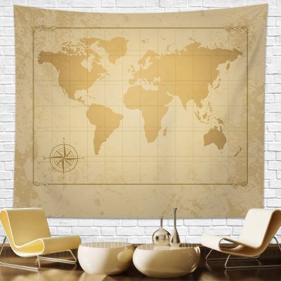 Tapestry Background Vintage Map Cloth Bedroom Decor Livingroom Decoration Hanging Cloth