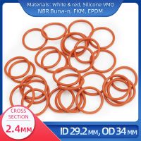 Cincin O CS 2.4 Mm ID 24.2 Mm OD 29 Mm Bahan dengan Silikon VMQ NBR FKM EPDM Segel Pengikat Gas