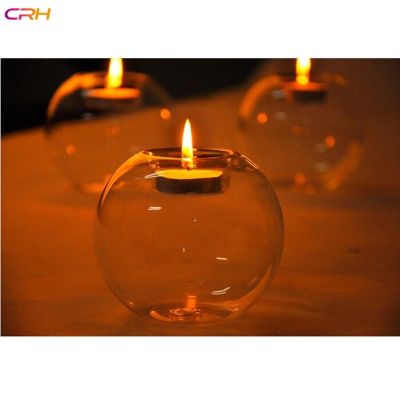 CRH Transparent glass candlestick candle cover 6cm