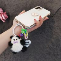 【Extraordinary Products】โทรศัพท์สากลพร้อมคลิปเชื่อมต่อน่ารัก Charm Lanyard จี้มือถือ Winter Plush Little Panda Doll Key