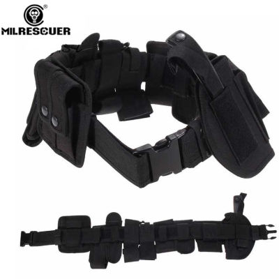 MILRESCUER Hot Outdoor Designer Men Belts Multi-function Tactical Belt Security Police Guard Utility Kit Nylon