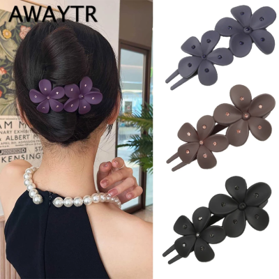 Duckbill Hair Clip Crystal Hairpin Rhinestone Hairpin Temperament Butterfly Clip Back Of The Head Hair Claw