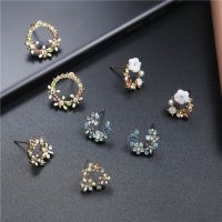 【YF】▦❆  Y2k Luxury Colorful Inlaid Ear Studs New Arrival Fashion Hoop Earrings Jewelry