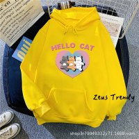 Zeus Trendy เสื้อฮู้ด เสื้อแขนยาวอบอุ่น หลวมและสบาย นุ่มนวล สบาย สไตล์ สบายๆ WWY230008Z 41Z231009