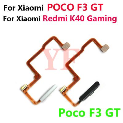‘；【。- For  POCO F3 GT Mi 11I For Redmi K40 Pro K40 Gaming Power Button Fingerprint Sensor Flex Cable Repair Parts