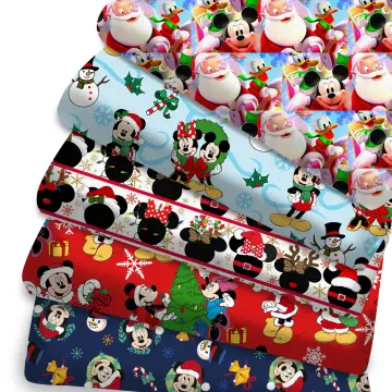 Disney Mickey Minnie Mouse 50*145cm Polyester 100% Cotton Fabric Sewing  Quilting Fabric Needlework Material DIY Handmade