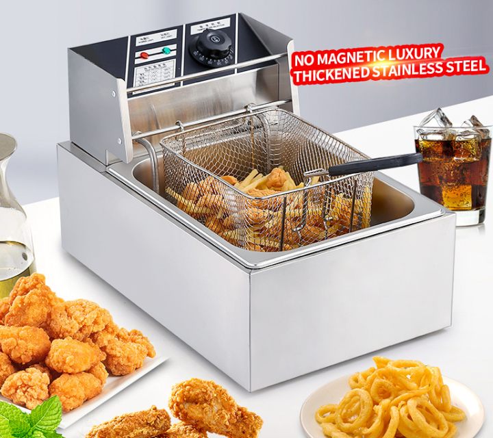 《Original Quality》 Sale Now! Heavy Duty Deep Fryer 220V Original Steel