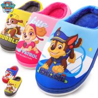 PAW PATROLรองเท้าแตะผ้าฝ้ายเด็กฤดูใบไม้ร่วงและฤดูหนาวเด็กหนุ่มในบ้านรองเท้าเด็กน่ารัก