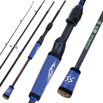 Sougayilang 1.8m-2.4m Spinning Casting Lure Fishing Rod UltraLight Carbon Fiber Rubber Handle Portable Travel Rod for Carp Bass