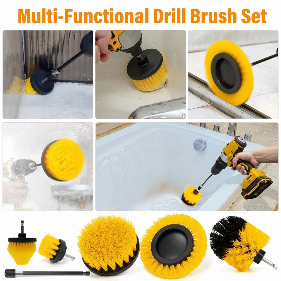 7pcs Drill Brushes Grout Drill Brush Set Power Brush Drill