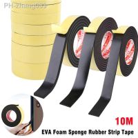 Thicken 10M EVA black foam sponge rubber strip tape Self Adhesive Shockproof Anti-collision Waterproof Window Door Sealing Strip