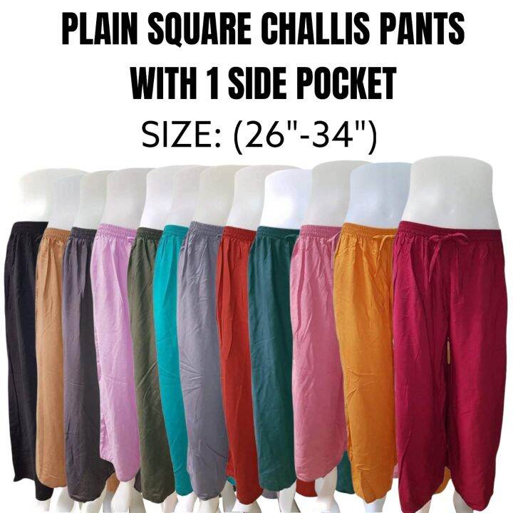 PLAIN SQUARE PANTS WITH SIDE POCKET | Lazada PH