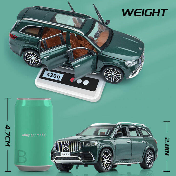 rum-1-24-scale-mercedes-benz-gls63-amg-alloy-car-model-light-sound-effect-diecast-car-toys-for-boys-baby-toys-birthday-gift-car-toys-kids-toys-car-model-car-boys-toys-model-collection-hot-wheel