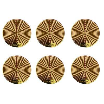 6Pcs Round Quantum Anti Radiation Protection 5G Wi-Fi EMF Sticker for Cellphone Laptops Tablets