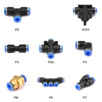 Pneumatic Fitting Pipe Connector Tube Air Quick Fittings Water Push In Hose Plastic 4mm 6mm 8mm 10mm 12mm 14mm PU PY Connectors Hand Tool Parts Access