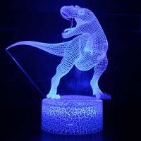 3D Dinosaur Night Lights Hologram USB Battery Table Decorative Lamp Bedroom Game Room LED Night Lamp For Kids Boys Birthday Gift