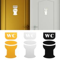 Creative Bathroom Decoration Hotel Office English Letter Indicator Plaque Door Sign Closestool WC/Toilet Mirror Stickers