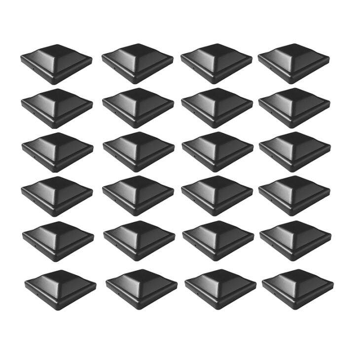 4 Inch(3 5/8 Inch) Fence Post Caps Black Fence Post Caps Plastic Fence