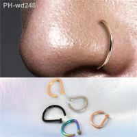 Fashion Punk Non Piercing Nose Clip Women Men Fake Piering Nose Ring Stainless Steel Perforation Septum Body Jewelry