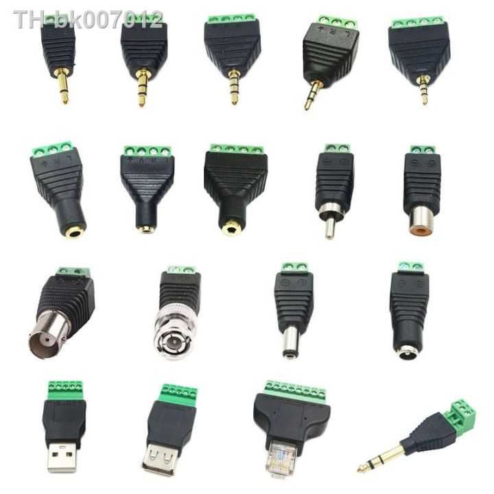 1pcs Cctv Bnc Connector Dc Power Plug 25mm 35mm Male Female Audio Video Balun System Security 