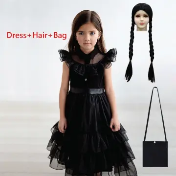 Movie Wednesday Cosplay Dresses Wednesday Addams Cosplay Costume Gothic  Wind Adult Kids Children Dress Halloween Party Costumes - AliExpress