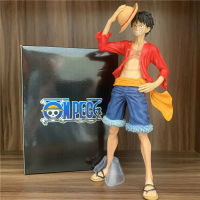 Naa 25ซม. รูป Luffy ยืนหมวกฟางรูป OP PVC ตัวเลขการกระทำ Luffy Zoro Snaji รุ่นของขวัญเด็กของเล่น