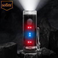 Sofirn ไฟพวงกุญแจชาร์จไฟได้10180ไฟฉาย LED ขนาดเล็ก SC02รุ่นใหม่330lm 2โหมด SST20 95 CRI โดยสแตนเลส