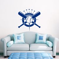 [COD] Baseball Wall Decal Crossed Bats Sport Vinyl Sticker Bedroom Stickers Room LA276