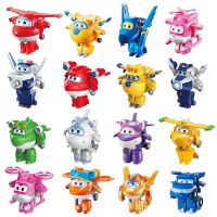 36 Types Super Wings 2" Scale Mini Transforming Anime Deformation Plane Robot Action Figures Transformation Toys For Kids Gifts